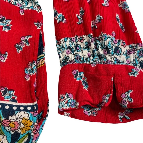 PATRONS of PEACE OPEN FRONT BOHO DUSTER 100% RAYON - Picture 4 of 5